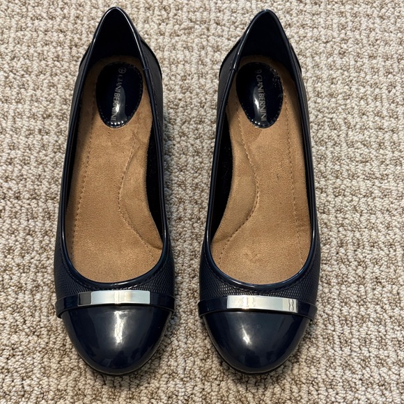 Giani Bernini Shoes - Giani Bernini Dark Blue Wedge with Silver Accent
